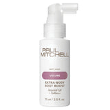 Volumizing root boost spray bottle on a white background