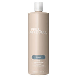 Detangling hair conditioner bottle on white background
