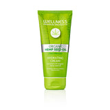 Green tube of Wellness Premium Products Organic Hemp Seed Oil Hydrating Cream on a white background