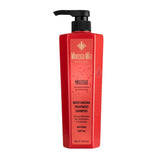 Molecule Red shampoo bottle with black pump labeled 'Morena Mia' on a white background