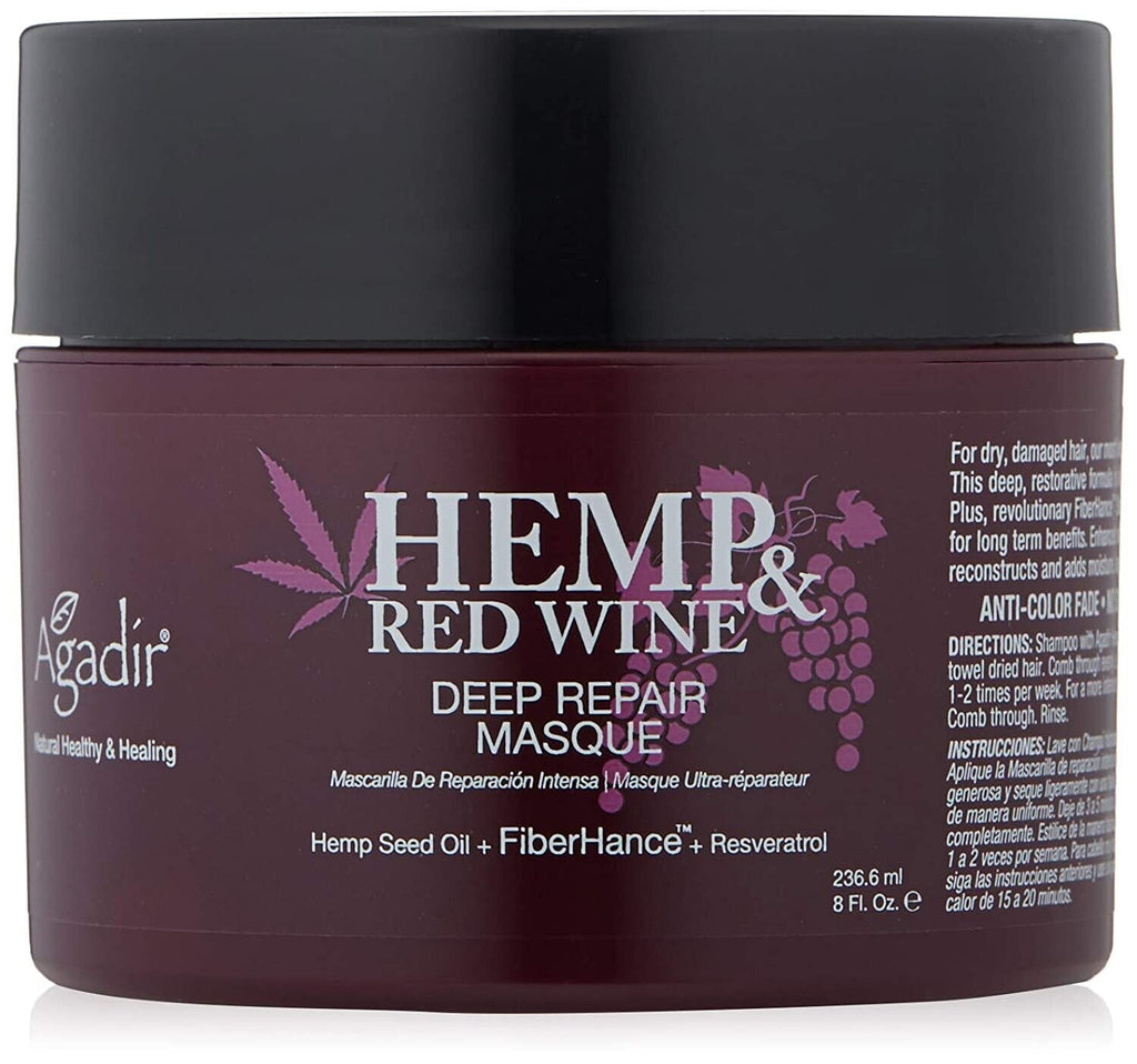 Agadir Hemp & Red Wine: Deep Repair Masque 8 oz / 236.6 ml