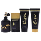 Curve Black By Liz Claiborne For Men 4Pcs Set EDC Spray