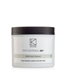 A white jar of Dr. Kadir Phytosterol 40+ Moisturizing Cream for Dry Skin, featuring a black lid and a label with black text and a gray accent band.