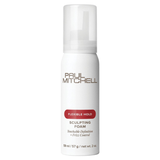 Paul Mitchell Sculpting Foam bottle for touchable definition and frizz control on a white background