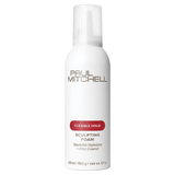 Paul Mitchell Sculpting Foam bottle for touchable definition and frizz control on a white background