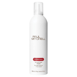 Paul Mitchell Sculpting Foam bottle for touchable definition and frizz control on a white background